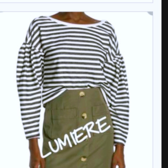 Lumiere Tops - LUMIERE  BOATNECK PUFF SLEEVE TOP NWT